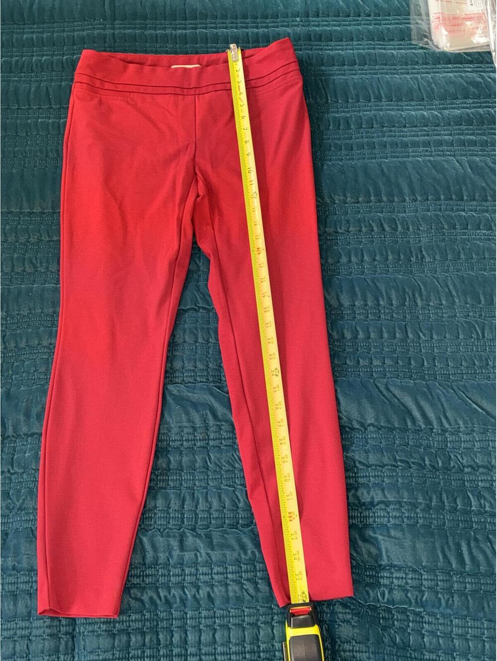 Rachel Zoe Red Stretch Leggings Size 8 - Picture 3 of 6